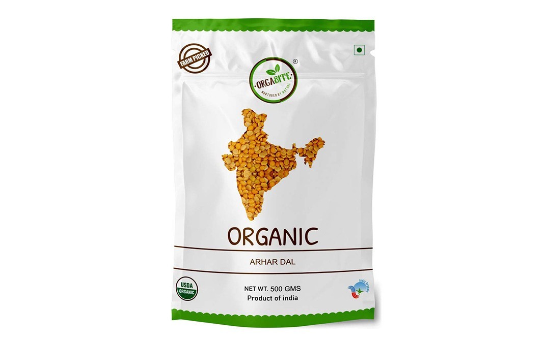 Orgabite Organic Arhar Dal    Pack  500 grams